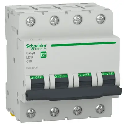 Siguranta automata Easy9 4P 20A 4500A curba C Schneider EZ9F32420