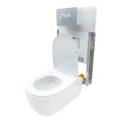 Set vas WC suspendat rimless cu rezervor incastrat Supreme 54 cm + capac duroplast si clapeta…
