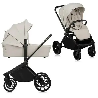 Carucior 2 in 1, Lionelo, Mika Plus, Cadru din aluminiu, Cu landou intarit si salteluta moale…