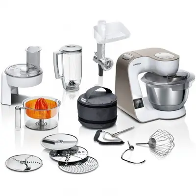 BOSCH Robot de bucatarie Bosch MUM5XW40, Gama MUM5, Motor 1000W (7 trepte si Pulse), Bol 3.9l din…