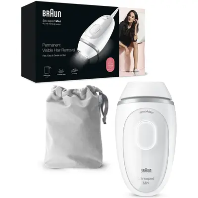 BRAUN Epilator IPL Braun IPL Silk·expert Mini PL1124, SensoAdapt, 300.000 impulsuri, 3 niveluri de…