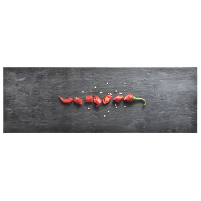 Covoras bucatarie, lavabil, imprimeu ardei, 60x300 cm