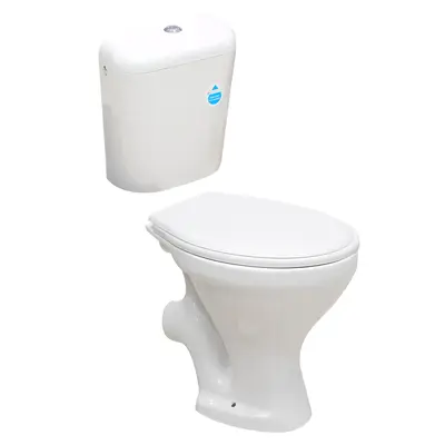 Set vas WC pe pardoseala cu rezervor Essential CIL + mecanism si capac polipropilena