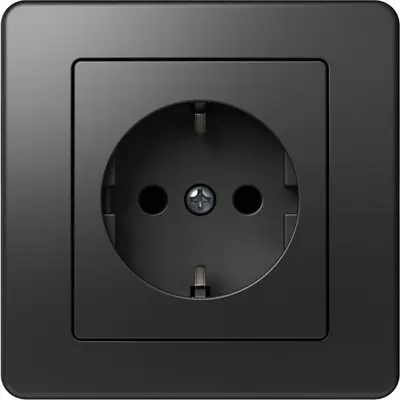 Ekonomik Priza SCHUKO 1P 16A ST IP20 Negru, TEM Modul TEM-VE10NB-B