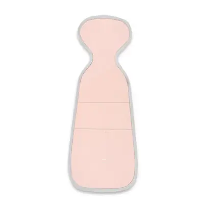 Insertie anti-transpiratie pentru carucior/scaun auto, Qmini, Din plasa 3D si muselina, Powder Pink