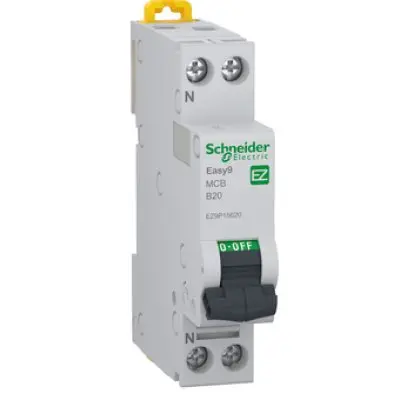 Intreruptor automat Easy9 MCB XP 1P+N 6000A B Curve 20A, Schneider EZ9P15620