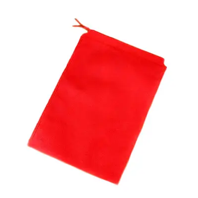 Săculeți non woven cu sfoară - roșu (set 50 buc) - 30x39cm