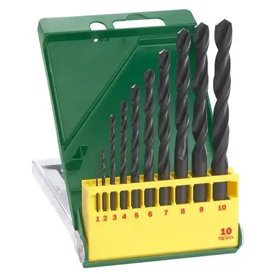 Set burghie metal, Bosch 2607019442, HSS-R, 1-10 mm, tija cilindrica, 10 bucati