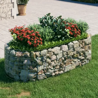 Strat inaltat gabion, 200x100x50 cm, fier galvanizat