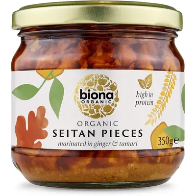 Seitan Bucati Marinate in Sos de Soia si Ghimbir Ecologic/Bio 350g