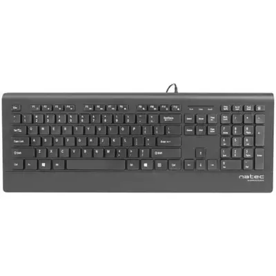 natec Tastatura cu fir, Natec Barracuda Slim, USB, 104 taste, lungime cablu 1.8 m, Negru