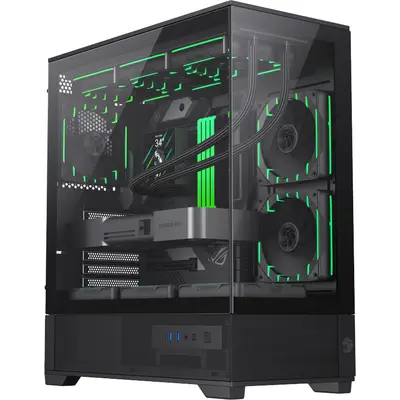 Gamemax Carcasa PC Gamemax VISTA 2 AB, ATX, Midi Tower, Panouri Sticla Temperata, 3 Ventilatoare…