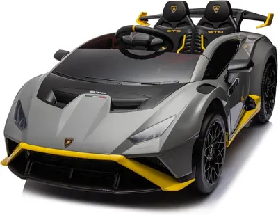 Masinuta electrica cu functie drift Lamborghini Huracan STO, putere 220W, 12V Premium, Gri