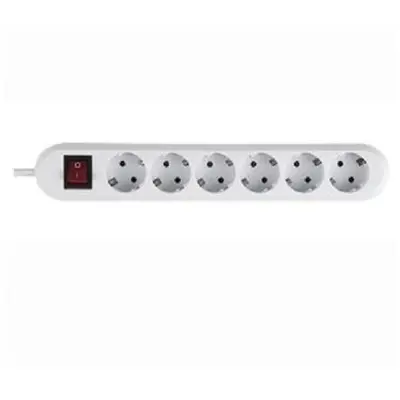 Prelungitor Bachmann SMART 6xCEE7/3 PC, cu intrerupator, lungime cablu 1.5m, H05VV-F 3G1.5, alb…
