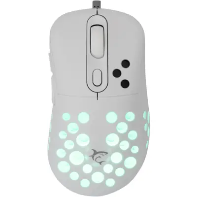 White Shark Mouse Gaming cu fir White Shark GM-5013 AZRAEL, 12.800 DPI, Alb