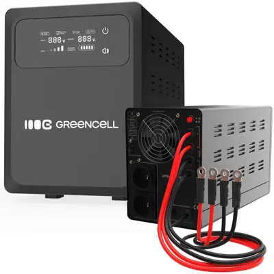 Green Cell UPS Greencell PowerCore, 2000VA 1200W, AVR, 24VDC, LCD