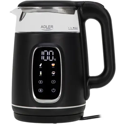 Fierbator Electric AD 1305 Afisaj LED Capacitate 1.7L 2200W Negru/Argintiu