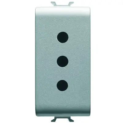 Priza 1 modul standard italian Gewiss Chorus GW14201, titan