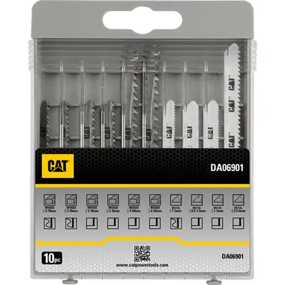 CAT Set de 10 lame fierastrau pendular CAT pentru lemn si metal din otel tratat, Argintiu