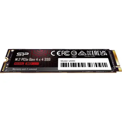Silicon power SSD, Silocon Power, Model UD90, 4TB, M.2, PCIe, Negru