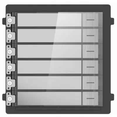 Modul de extensie videinterfon cu sase butoane de apelare Hikvision DS- KD-KK/S; montaj aplicat sau…
