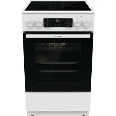 Gorenje Aragaz electric Gorenje GECS5C70WA, plita vitroceramica, 4 zone de gatire, cuptor electric…