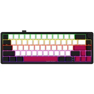 LORGAR Tastatura mecanica LORGAR KBP70MW, Wireless, Bluetooth 5.0, USB, Negru-rosu…