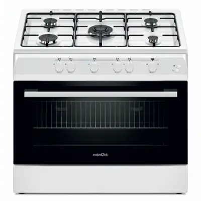 NobeLTek Aragaz NobeLTek NLT 6903A/G1, plita gaz cu 5 arzatoare, 90cm, alb