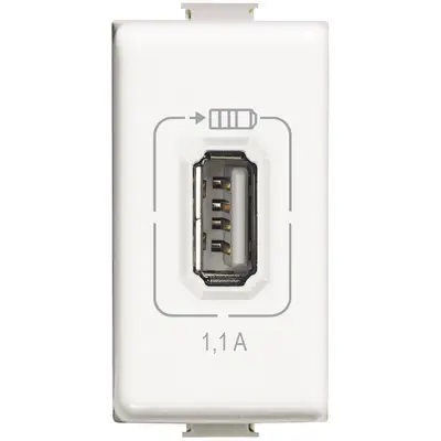 Priza usb 1 modul Matix Bticino AM5285C1, alb