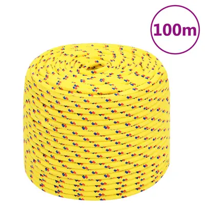 Franghie de barca, galben, 10 mm, 100 m, polipropilena