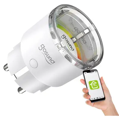 Priza inteligenta Gosund EP2, Wi-Fi, 10A, monitorizare consum energie, Smart Life, Tuya