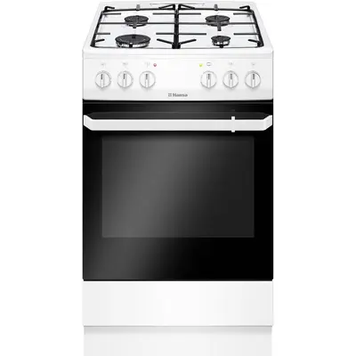 hansa Aragaz Hansa FCMW56069, 4 arzatoare pe gaz, plita email, cuptor electric, capacitate 67L, Alb