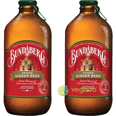 Pachet Bere cu Ghimbir si Scortisoara fara Alcool Bundaberg 375ml+375ml
