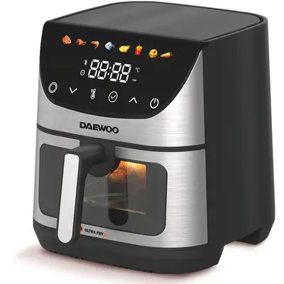 Daewoo Friteuza cu aer cald Daewoo DAF1600IX, 1600 W, display LED, capacitate 6.5 litri, 60 minute…