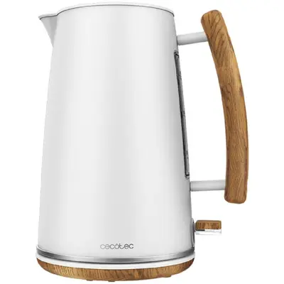 CECOTEC Fierbator de apa Cecotec Thermosense 400, cu maner din lemn, 3000 W, 1.7 L, Alb