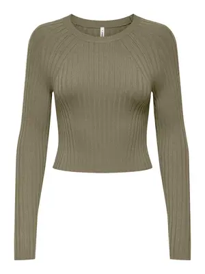 Pulover Onlmeddi Ls Rib Crop O-Neck Cc Knt