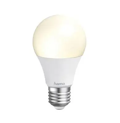 Bec LED Smart Hama 176584, Control Vocal/Aplicatie, E27, 10W, Clasa G (Alb)