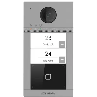 Post Videointerfon 2 X Buton Apelare Hikvision DS-KV8213-WME1(C)