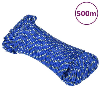 Franghie de barca, albastru, 3 mm, 500 m, polipropilena