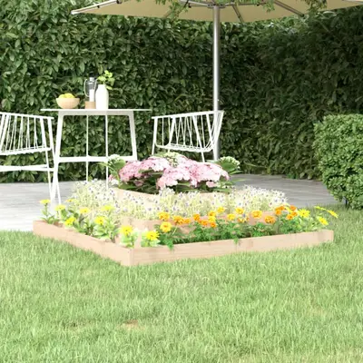 Jardiniera, 110x110x27 cm, lemn masiv de pin