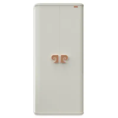 Dulap baie suspendat dublu Pierre Cardin Eva alb-aramiu mat 64x146 cm