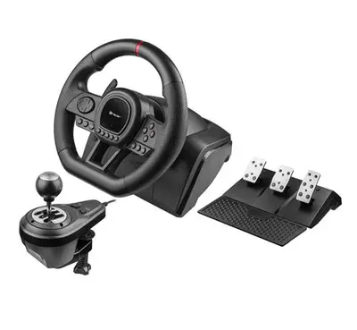 Set volan cu pedale si schimbator Tracer SimRacer TRAJOY47345 GameZone, 6in1, PlayStation 4, PC…
