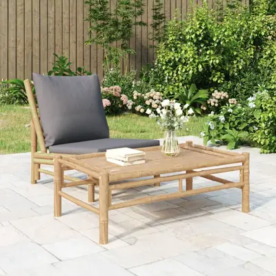 Masuta de cafea de gradina, 100x55x33 cm, bambus