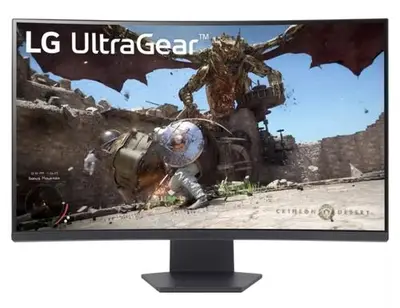 Monitor Gaming VA LED LG 31.5inch 32GS60QC-B, QHD (2560 x 1440), HDMI, DisplayPort, Ecran curbat…