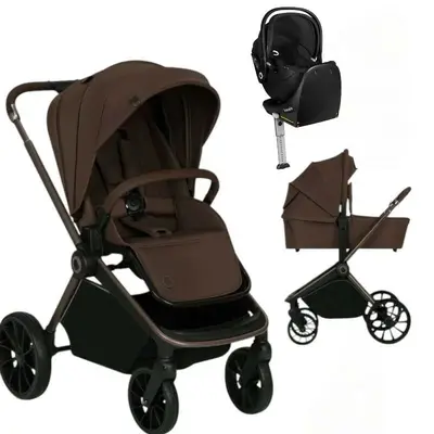 Carucior 4 in 1, Lionelo, Mika Plus, Cu scoica auto Moxie Negru cu baza rotativa 360, Reversibil…