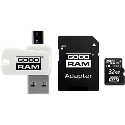 GOODRAM Memorie card M1A4 Goodram All in one, 32 GB, Clasa 10 Adaptor + cititor de carduri…