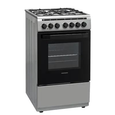 Aragaz mixt Heinner HFSC-V60LITGC-SS, Cuptor electric, 4 Arzatoare gaz, 50 cm (Inox)