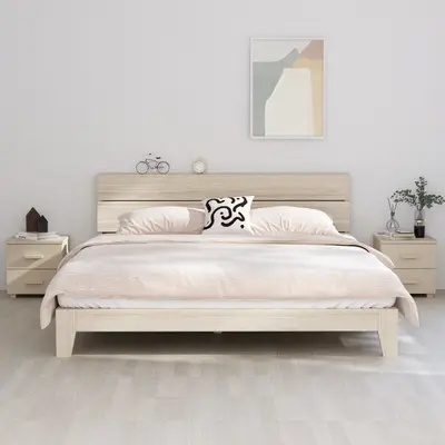 Noptiere hamar 2 buc, maro miere, 40x35x44,5 cm, lemn masiv pin