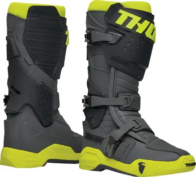 Cizme Atv Cross Thor Radial, culoare gri galben fluo, marime 42