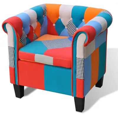 Fotoliu cu model patchwork, material textil